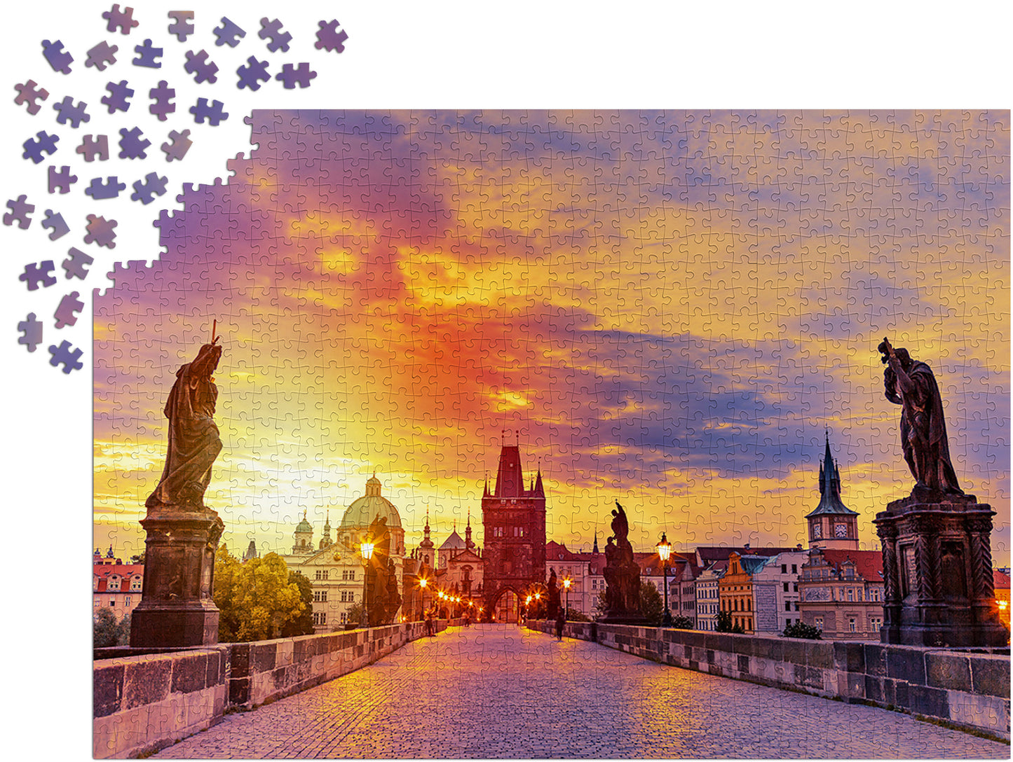 1000 Pieces Jigsaw Puzzle - Charles Bridge at Sunset (1284)