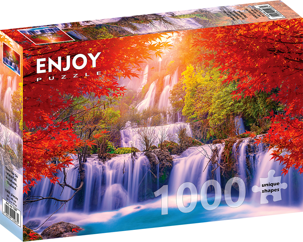 1000 Pieces Jigsaw Puzzle - Thee Lor Su Waterfall in Autumn (1287)
