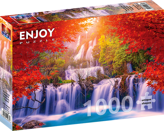 1000 Pieces Jigsaw Puzzle - Thee Lor Su Waterfall in Autumn (1287)