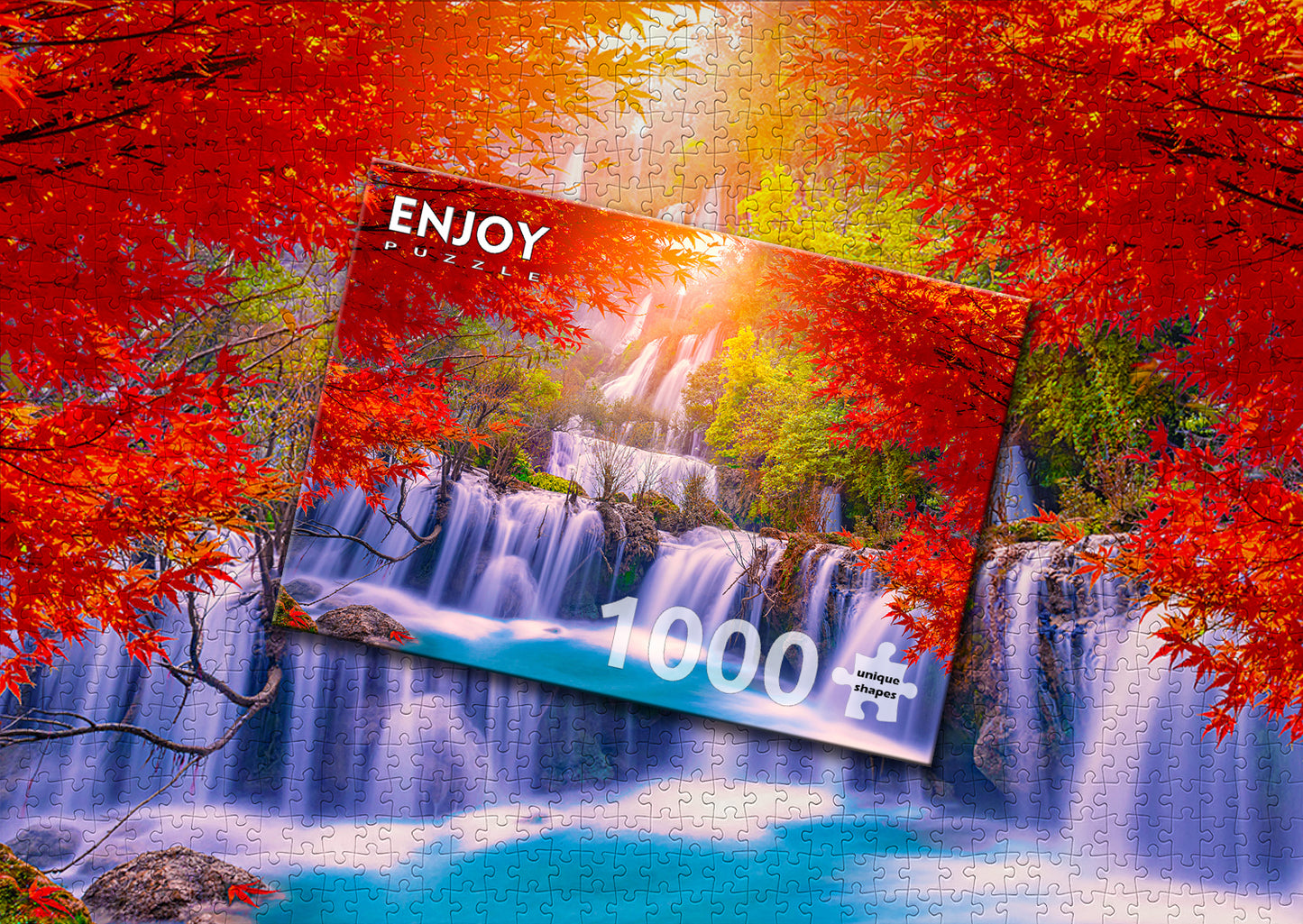 1000 Pieces Jigsaw Puzzle - Thee Lor Su Waterfall in Autumn (1287)