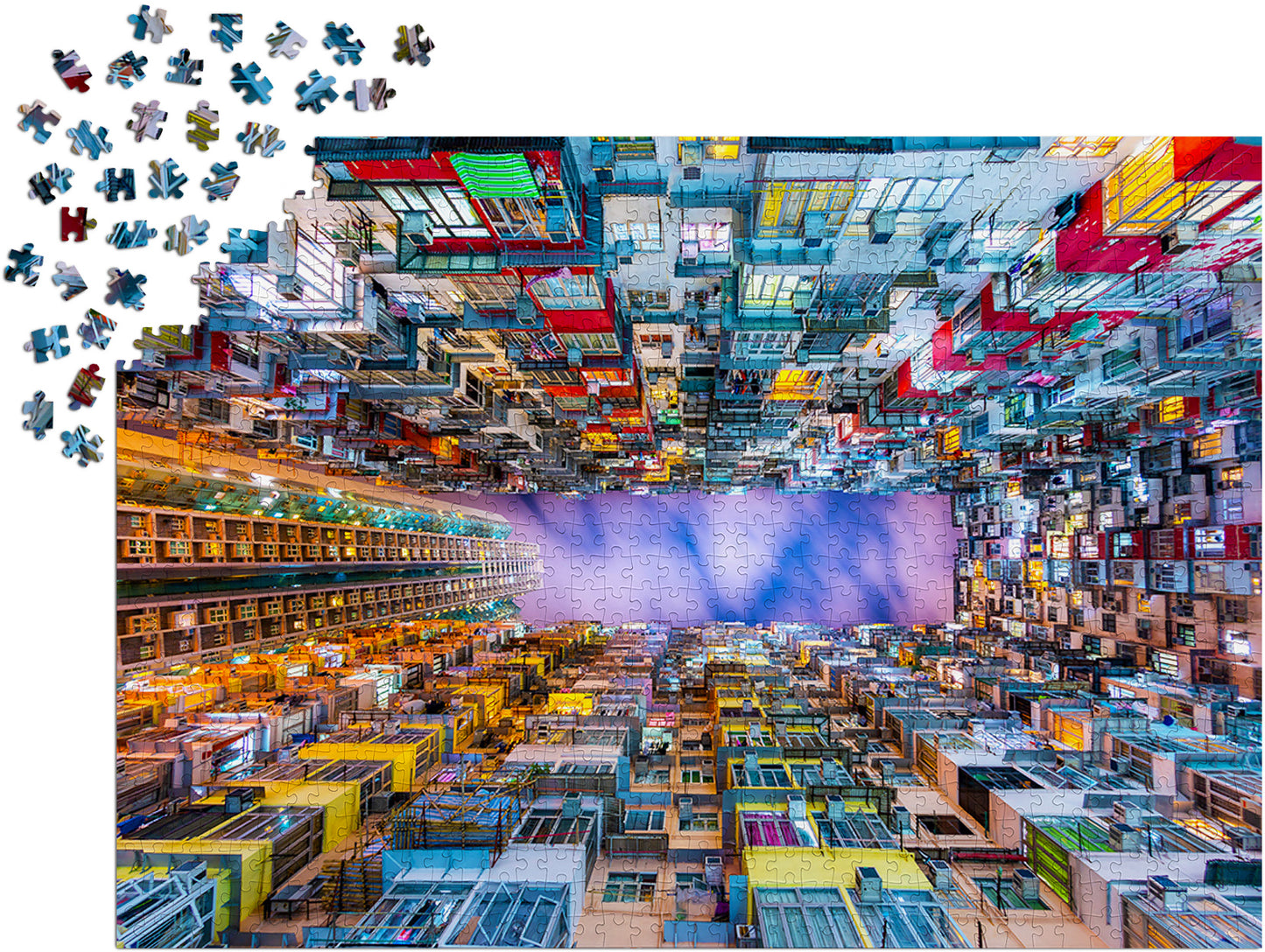 1000 Pieces Jigsaw Puzzle - Colorful Apartment Building (1290)