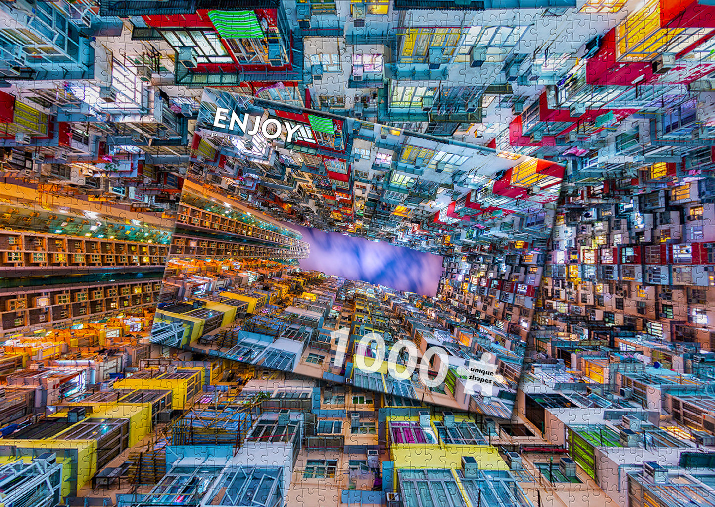 1000 Pieces Jigsaw Puzzle - Colorful Apartment Building (1290)