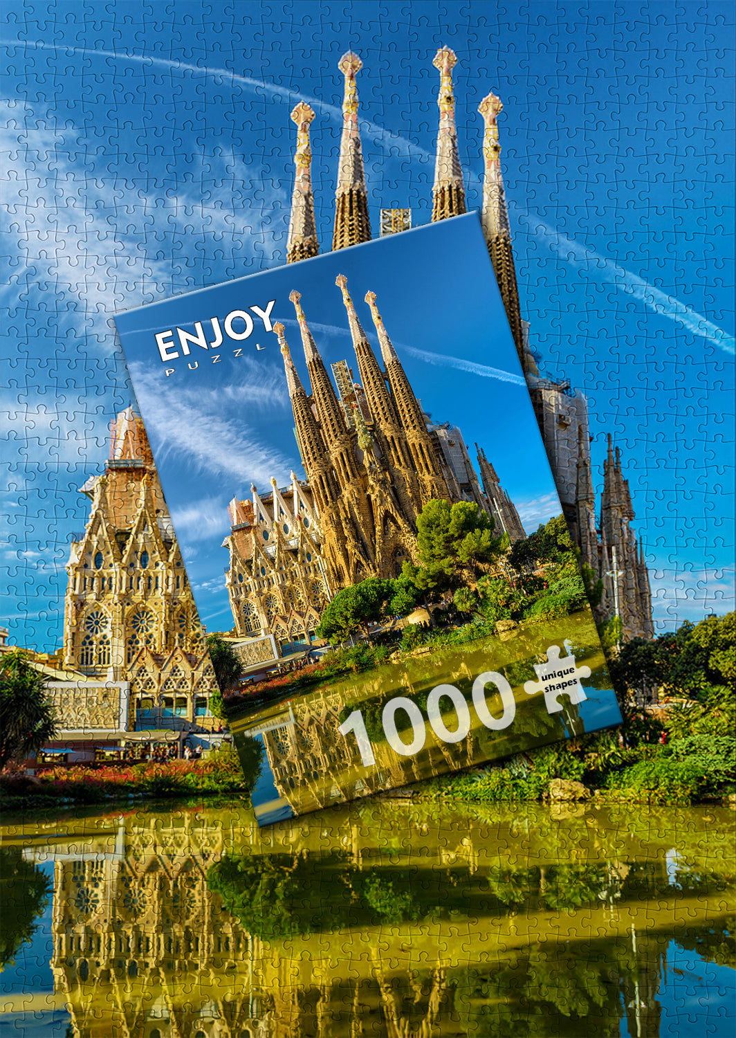 1000 Pieces Jigsaw Puzzle - Sagrada Familia Basilica (1299)