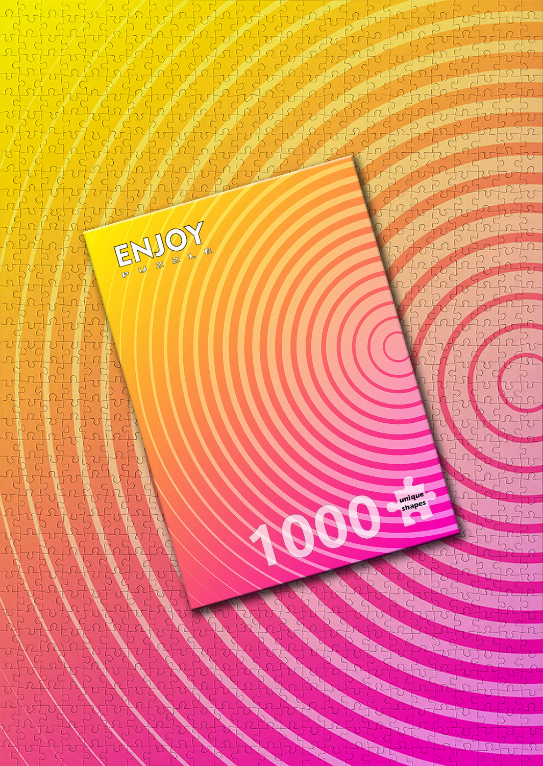 1000 Pieces Jigsaw Puzzle - Circle Gradient Number Two (1305)