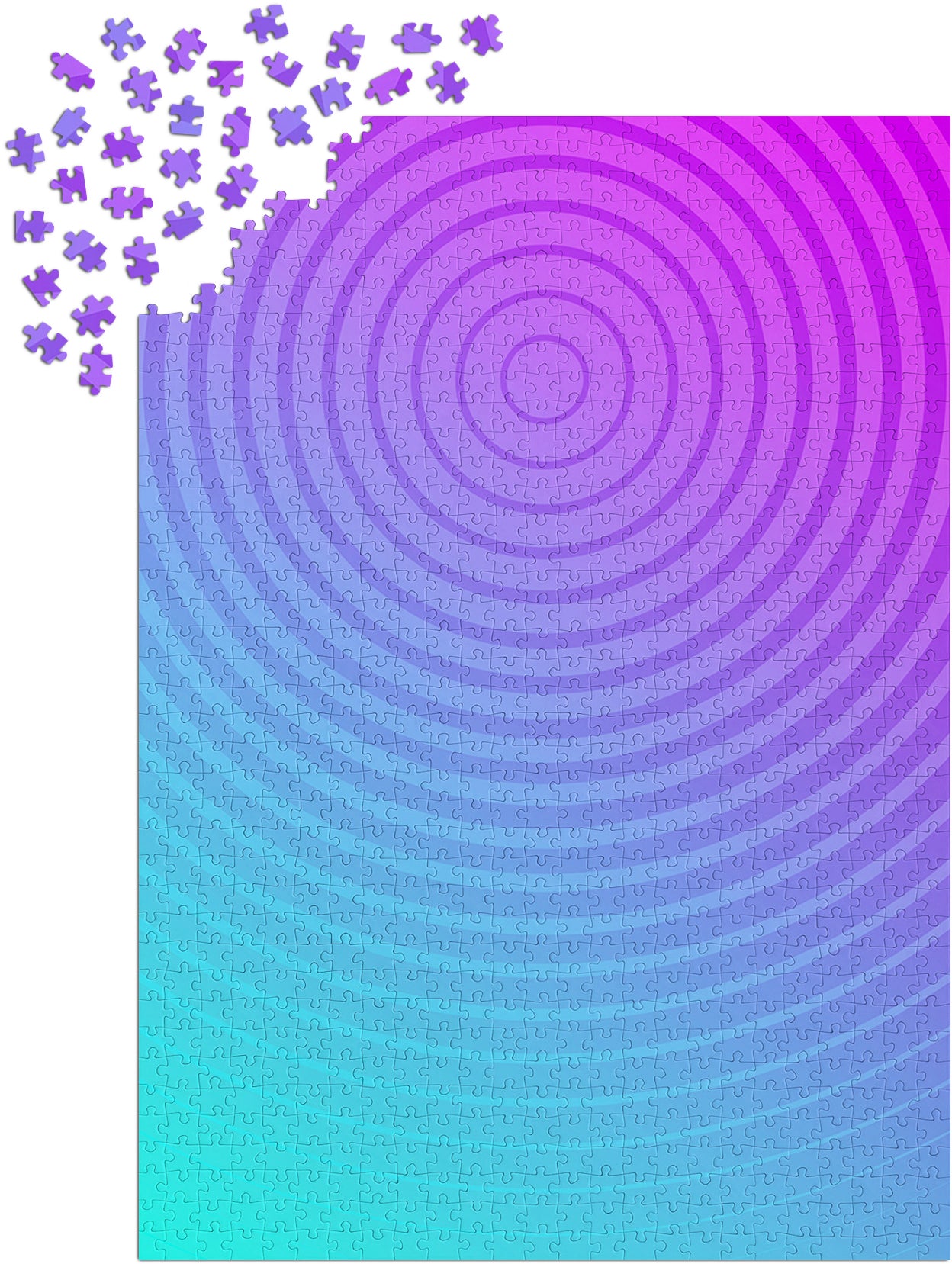 1000 Pieces Jigsaw Puzzle - Circle Gradient Number Three (1308)