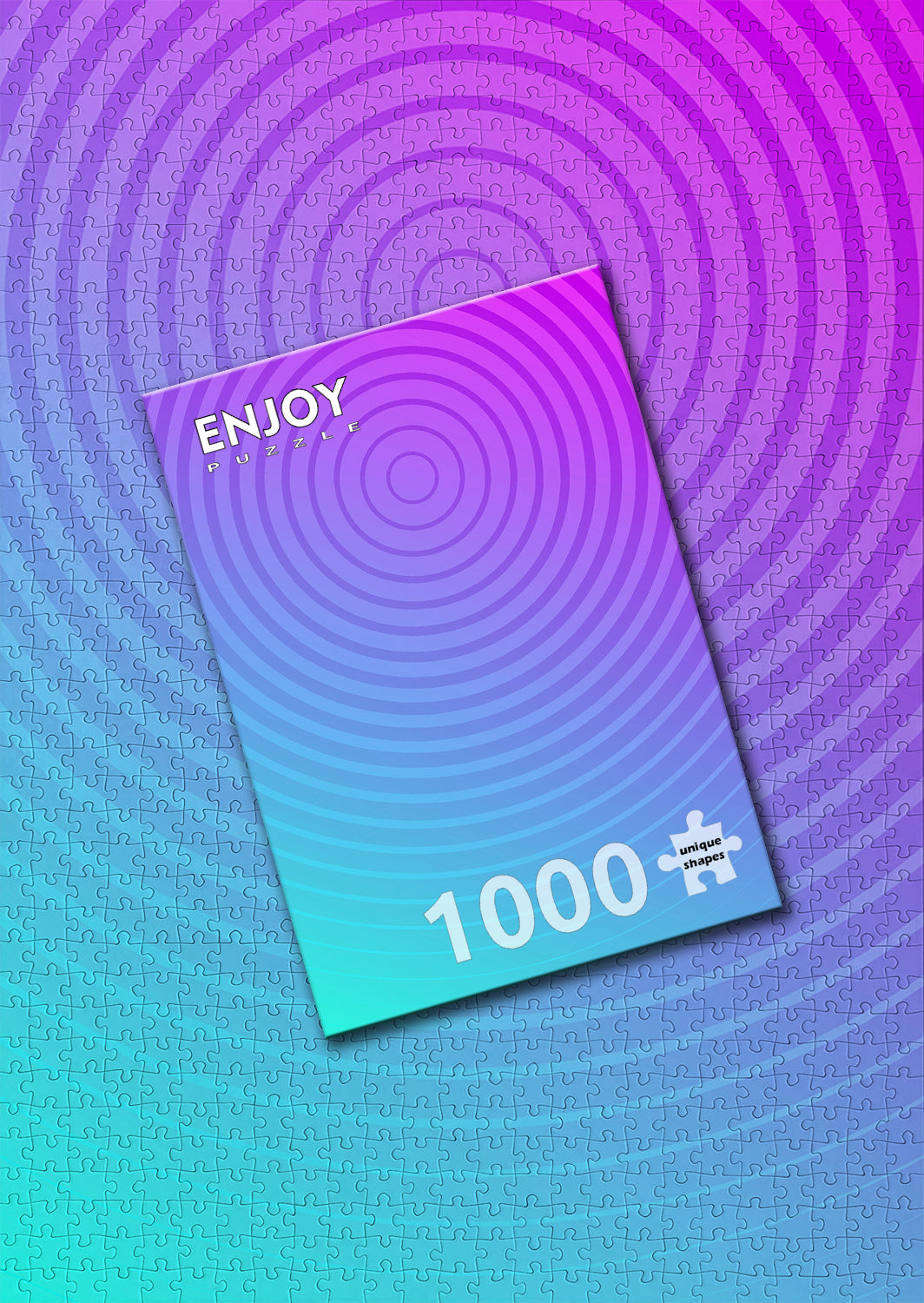 1000 Pieces Jigsaw Puzzle - Circle Gradient Number Three (1308)