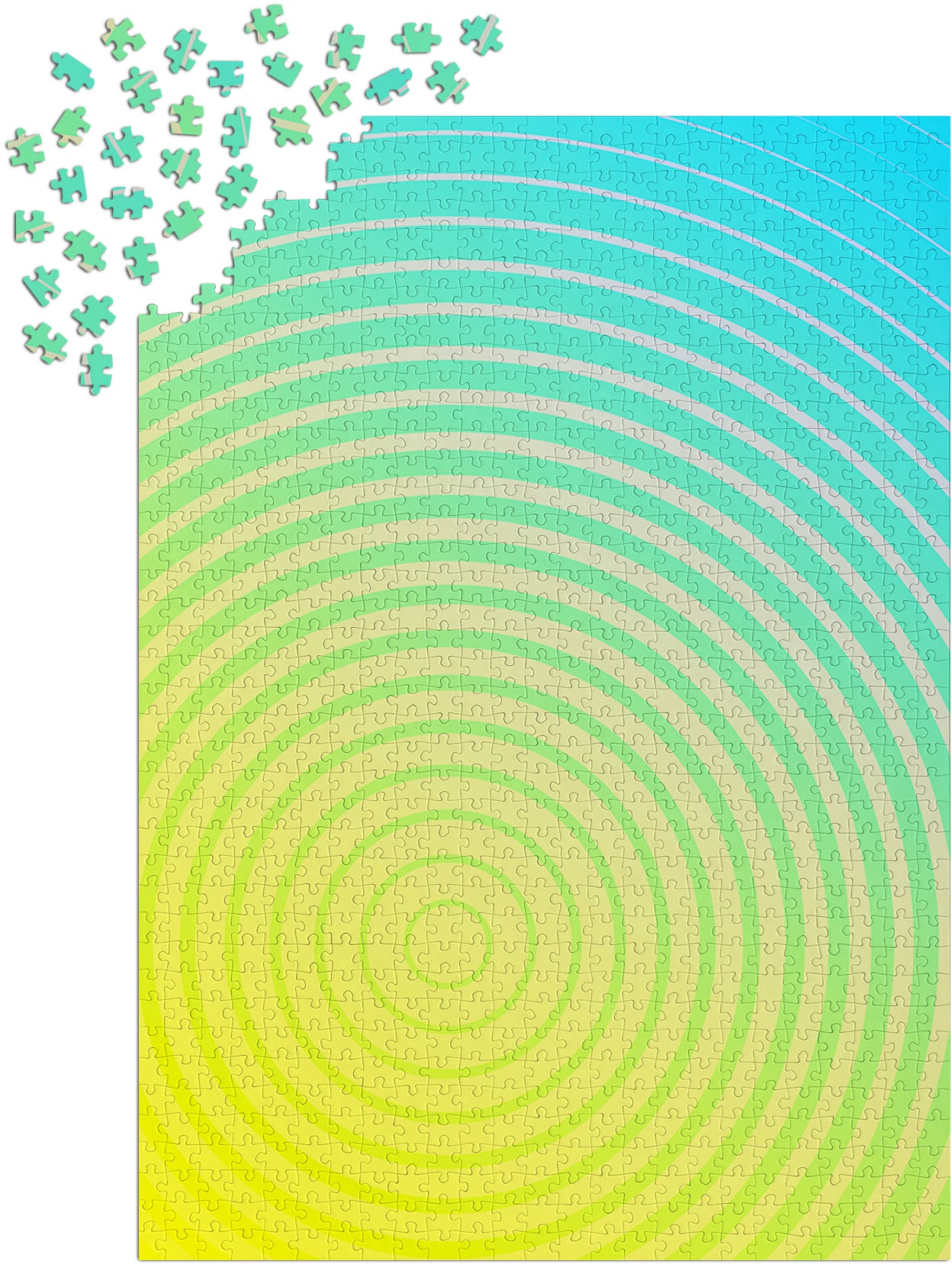 1000 Pieces Jigsaw Puzzle - Circle Gradient Number Four (1311)