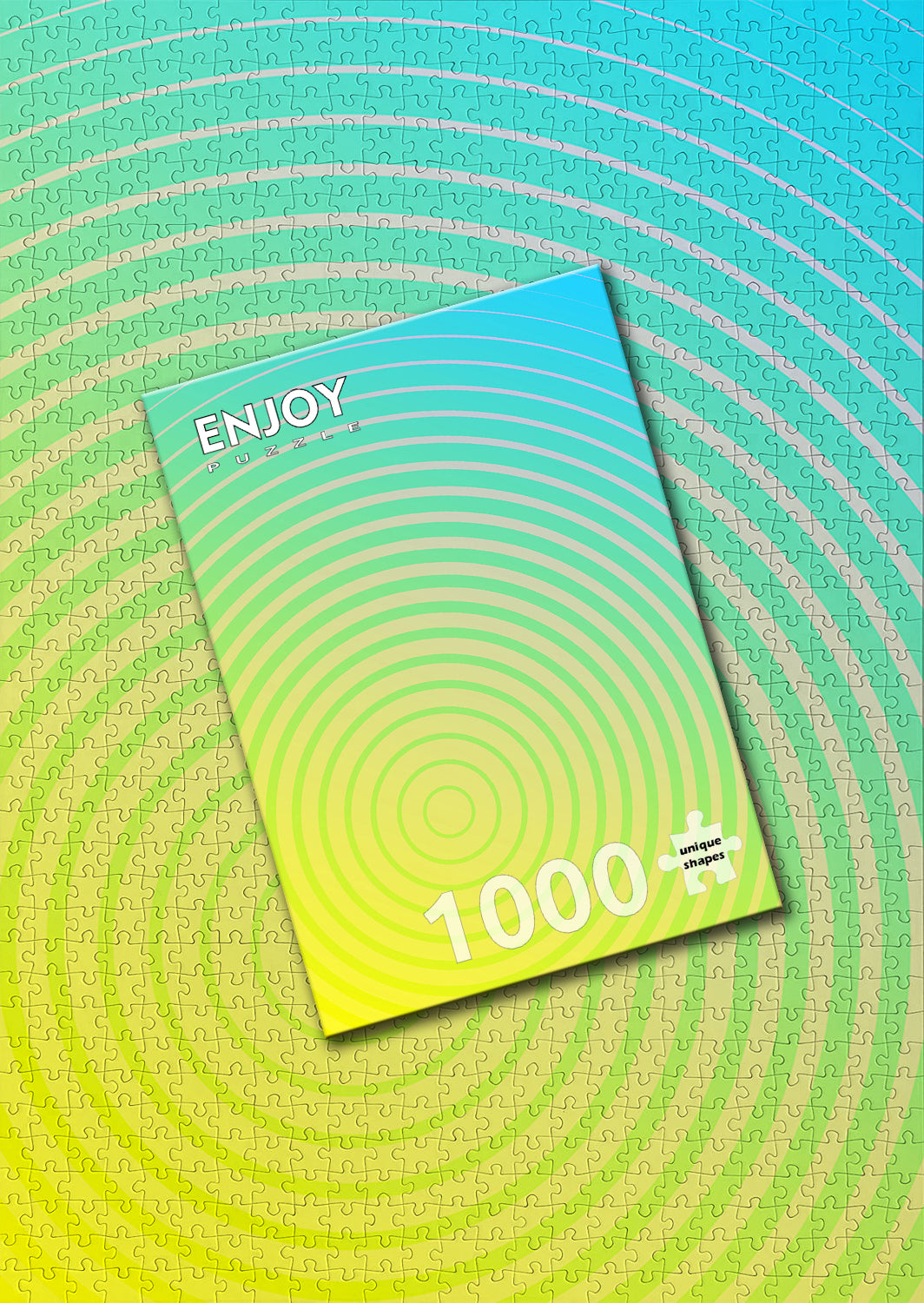 1000 Pieces Jigsaw Puzzle - Circle Gradient Number Four (1311)