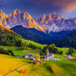 1000 Pieces Jigsaw Puzzle - Church in Dolomites Mountains (1320)