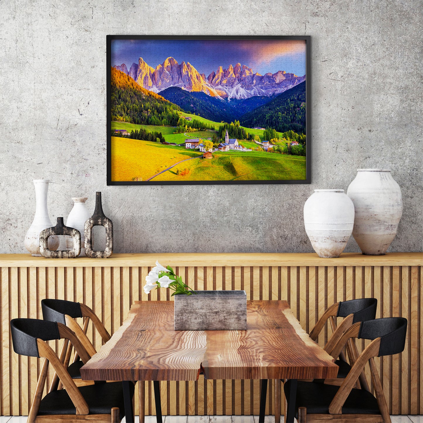 1000 Pieces Jigsaw Puzzle - Church in Dolomites Mountains (1320)