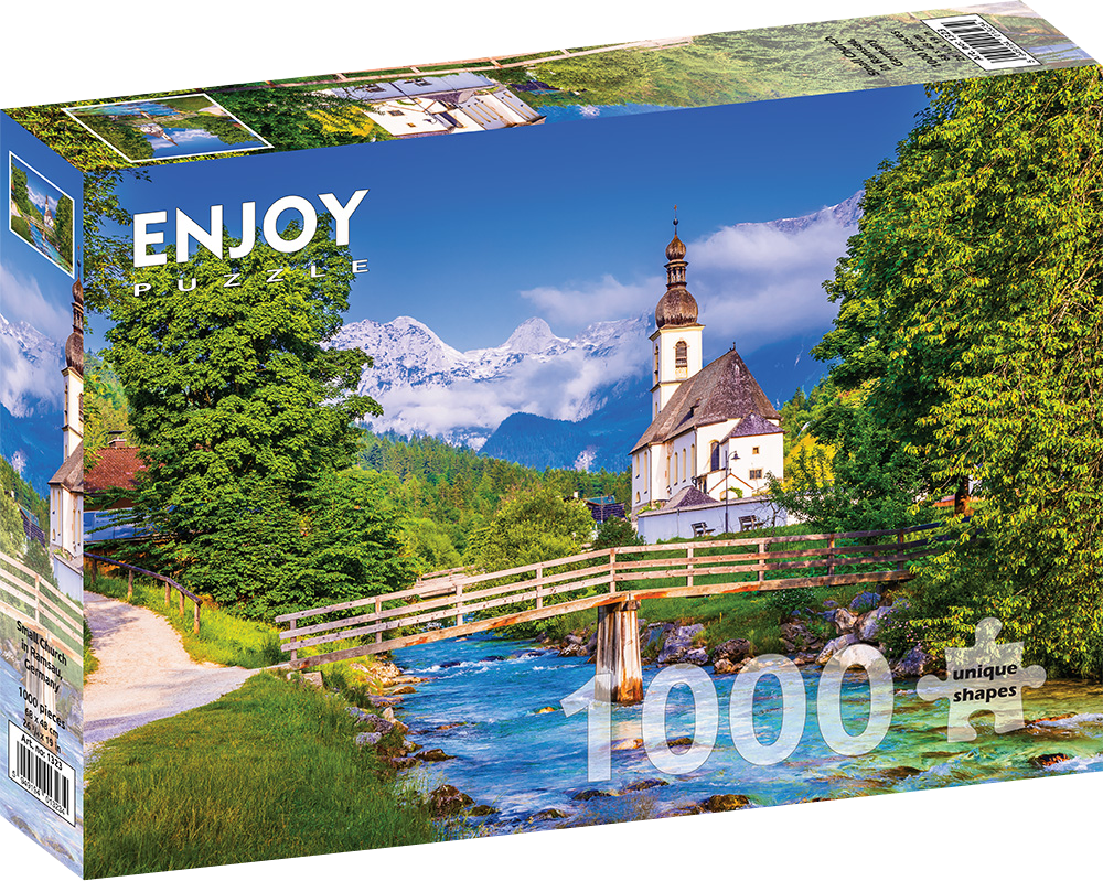 1000 Pieces Jigsaw Puzzle - Small Church in Ramsau (1323)