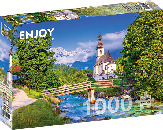 1000 Pieces Jigsaw Puzzle - Small Church in Ramsau (1323)