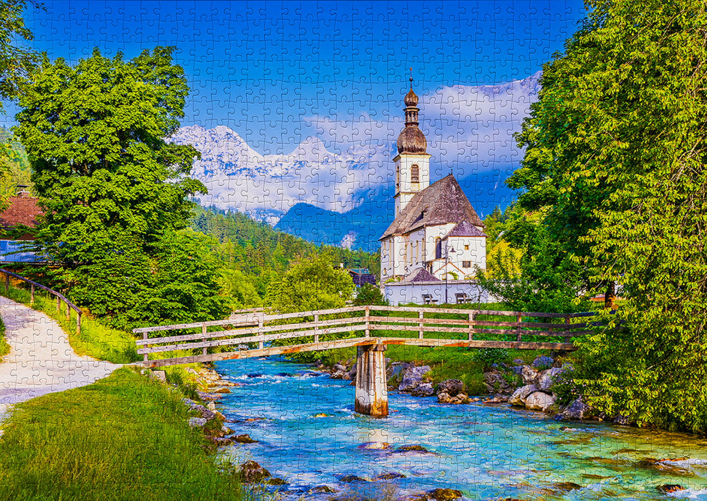 1000 Pieces Jigsaw Puzzle - Small Church in Ramsau (1323)