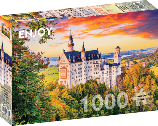 Neuschwanstein Castle in Autumn - ENJOY 1000-piece jigsaw puzzle box