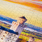 Close-up of the matte, glare-free surface and the interlocking pieces - Neuschwanstein Castle in Autumn