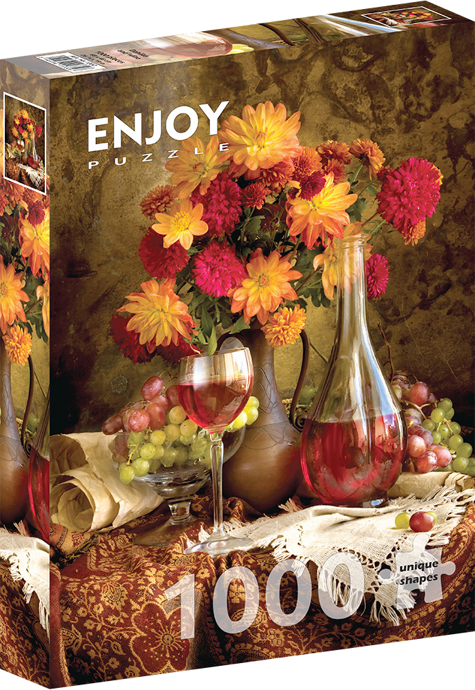 1000 Pieces Jigsaw Puzzle - Dahlias and Wine (1332)