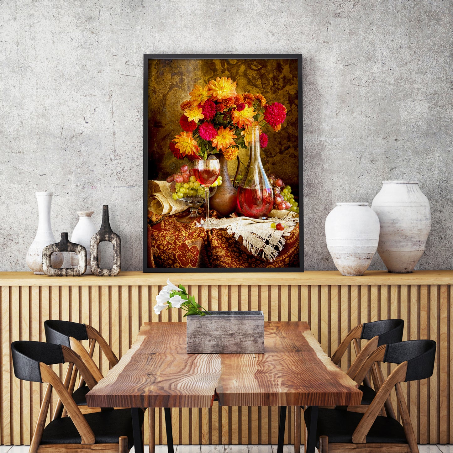 1000 Pieces Jigsaw Puzzle - Dahlias and Wine (1332)