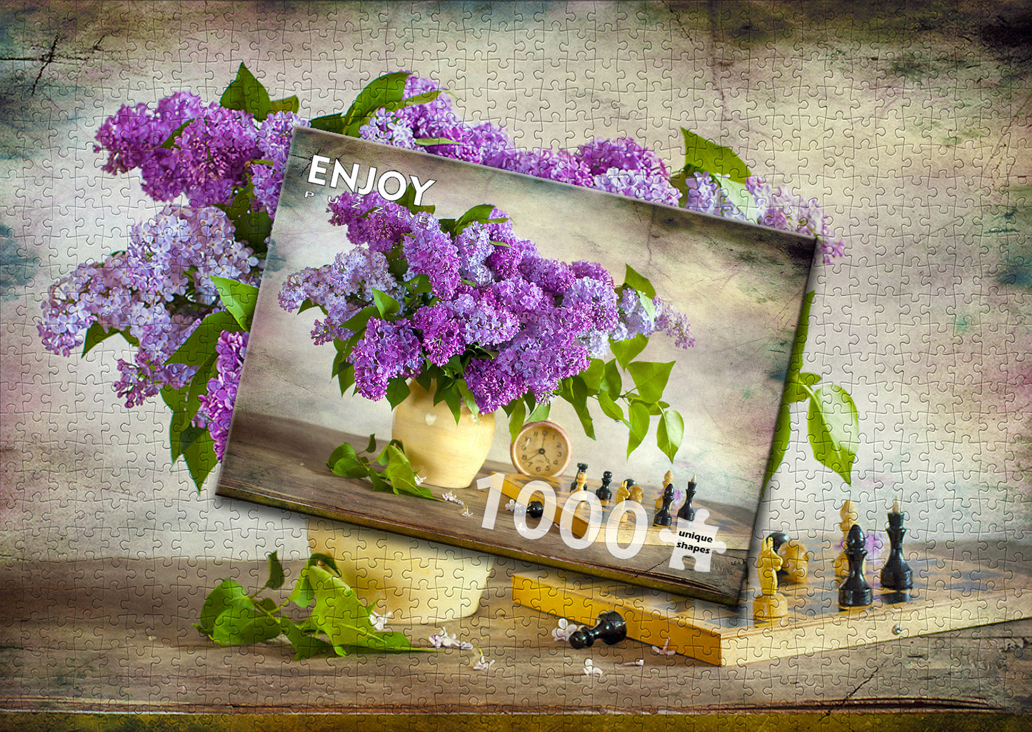 1000 Pieces Jigsaw Puzzle - Lilac and Chess (1338)