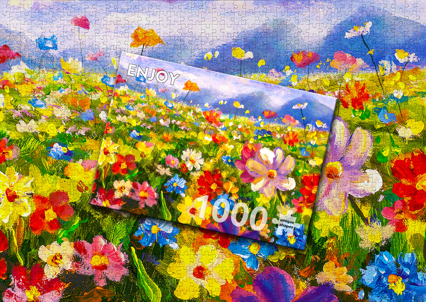 1000 Pieces Jigsaw Puzzle - Colorful Flower Meadow (1341)