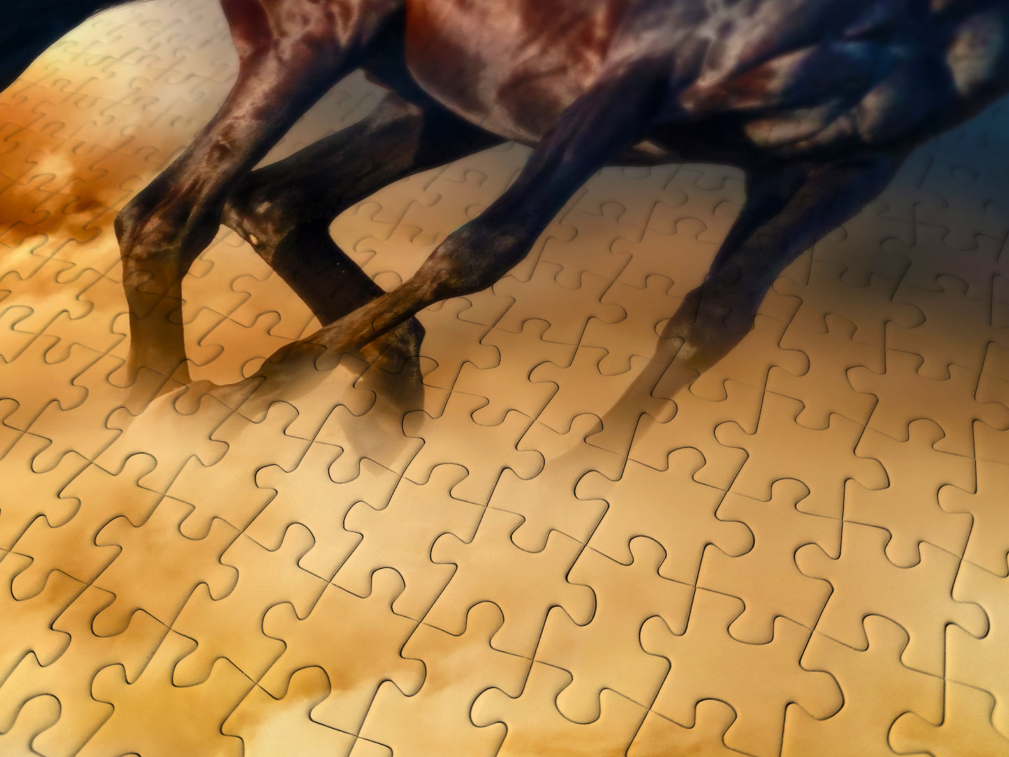 1000 Pieces Jigsaw Puzzle - Horses Running in the Desert (1356)