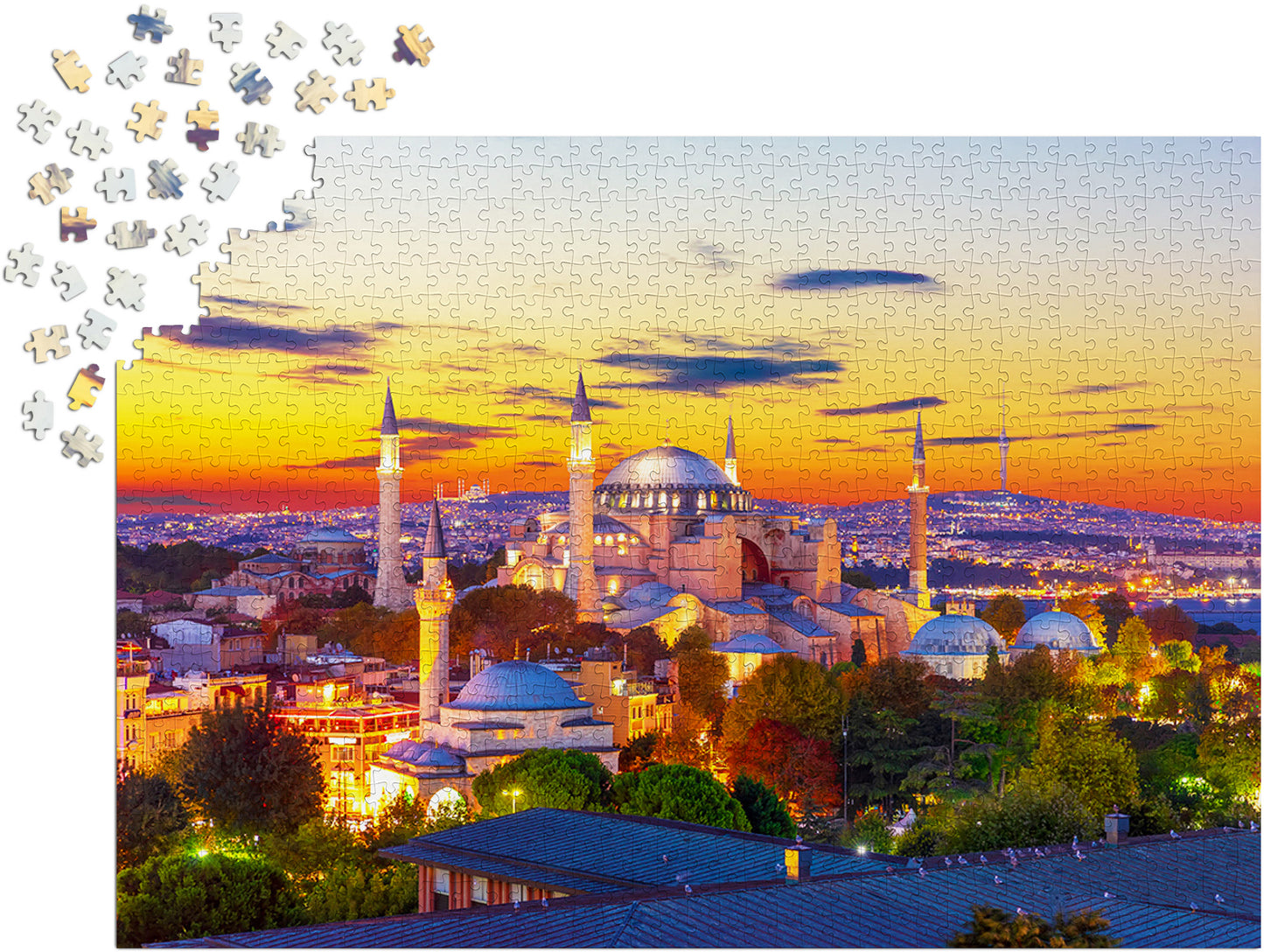 1000 Pieces Jigsaw Puzzle - Hagia Sophia at Sunset (1359)