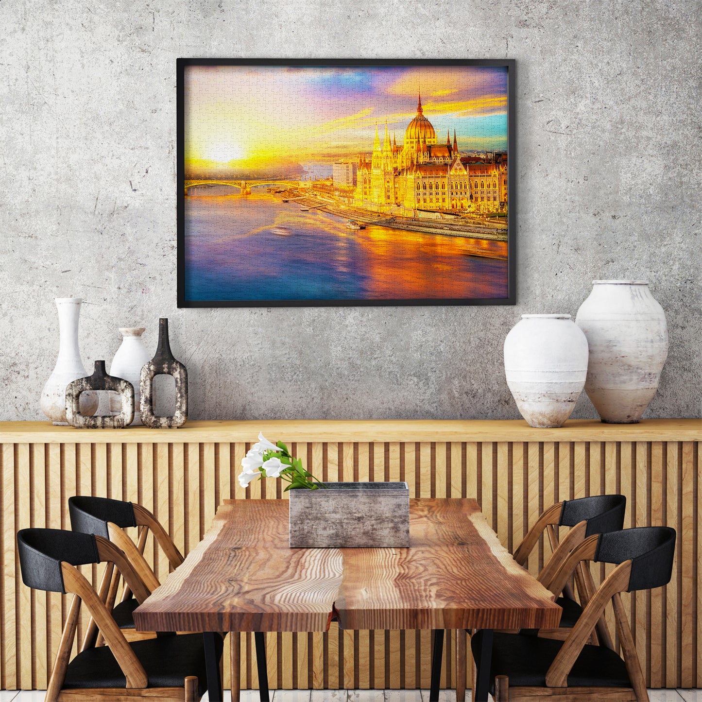 1000 Pieces Jigsaw Puzzle - Hungarian Parliament at Sunset (1362)