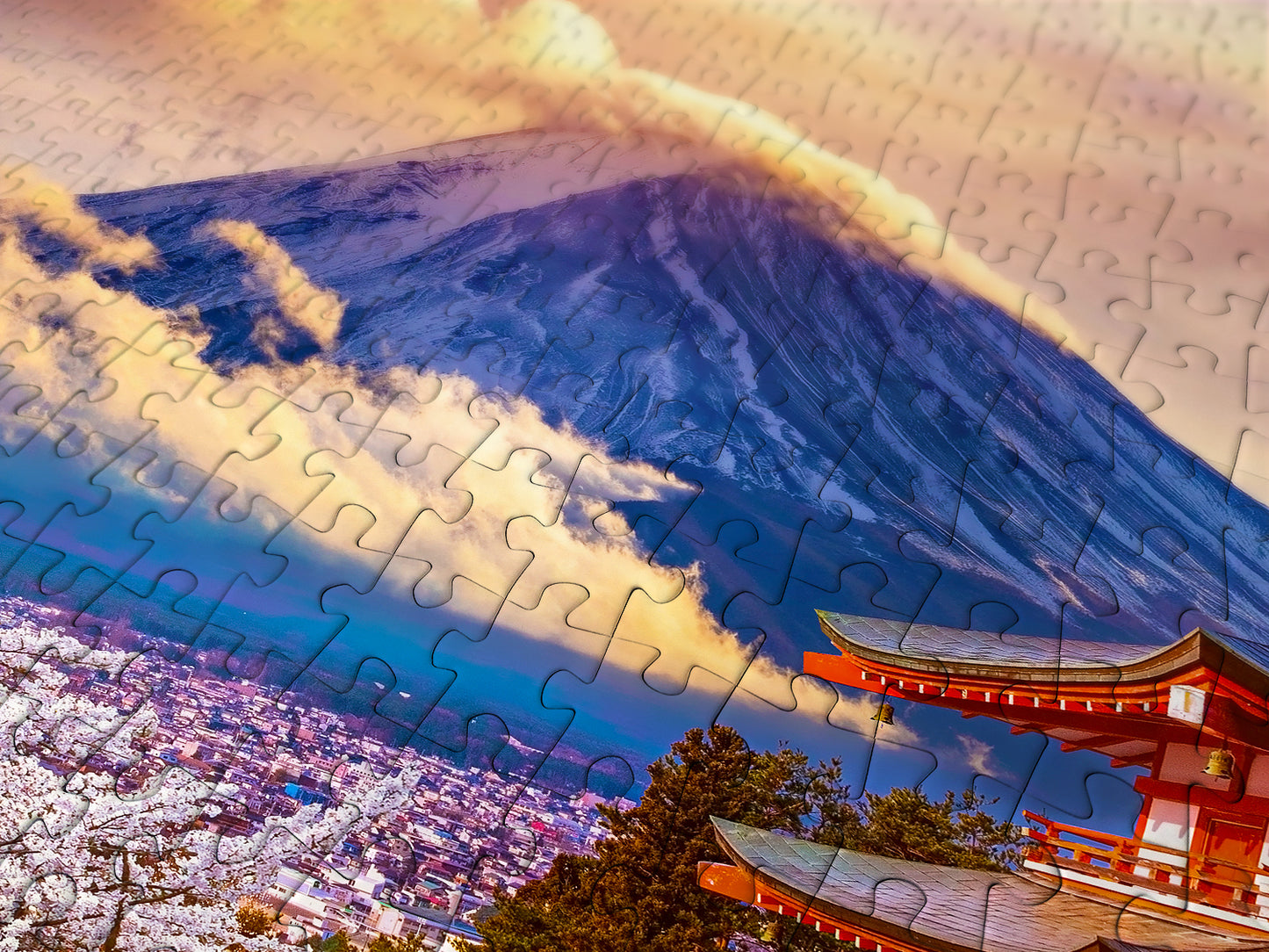 1000 Pieces Jigsaw Puzzle - Fuji Mountain in Spring (1368)