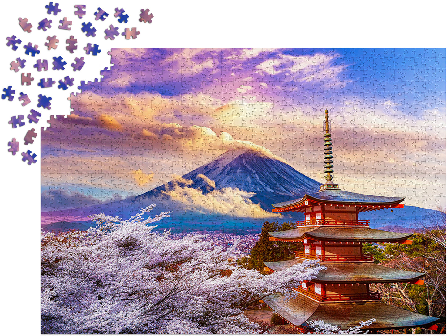 1000 Pieces Jigsaw Puzzle - Fuji Mountain in Spring (1368)