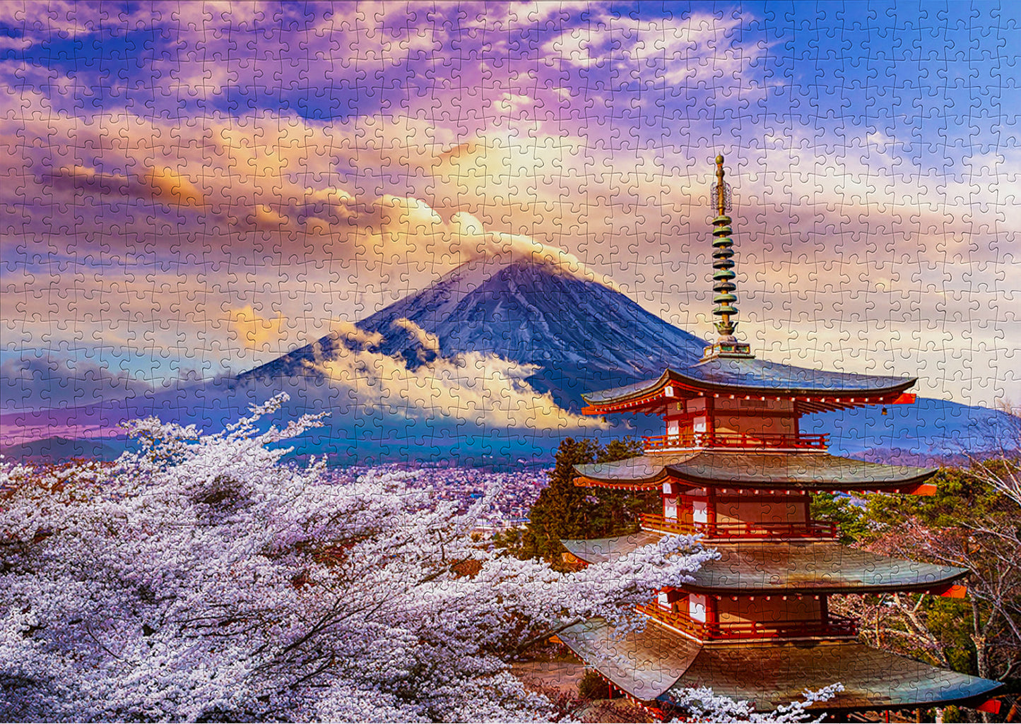 1000 Pieces Jigsaw Puzzle - Fuji Mountain in Spring (1368)