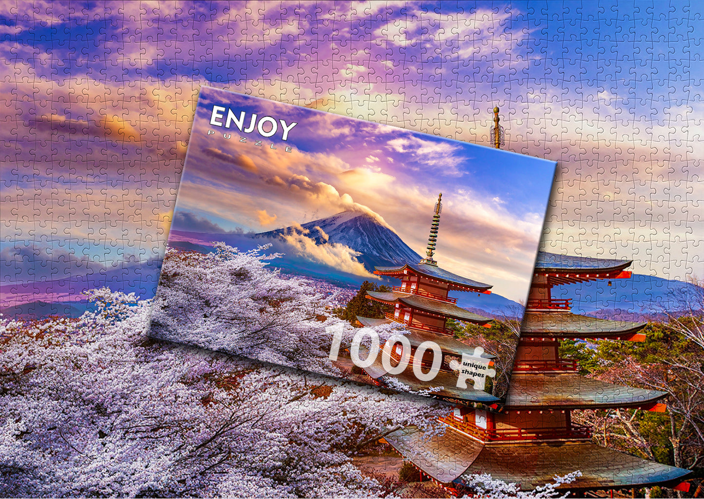 1000 Pieces Jigsaw Puzzle - Fuji Mountain in Spring (1368)