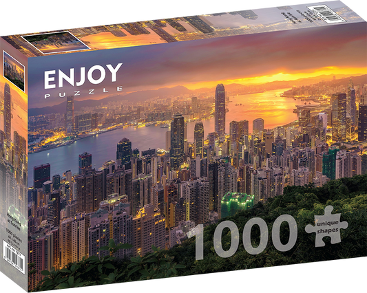 1000 Pieces Jigsaw Puzzle - Hong Kong at Sunrise (1371)