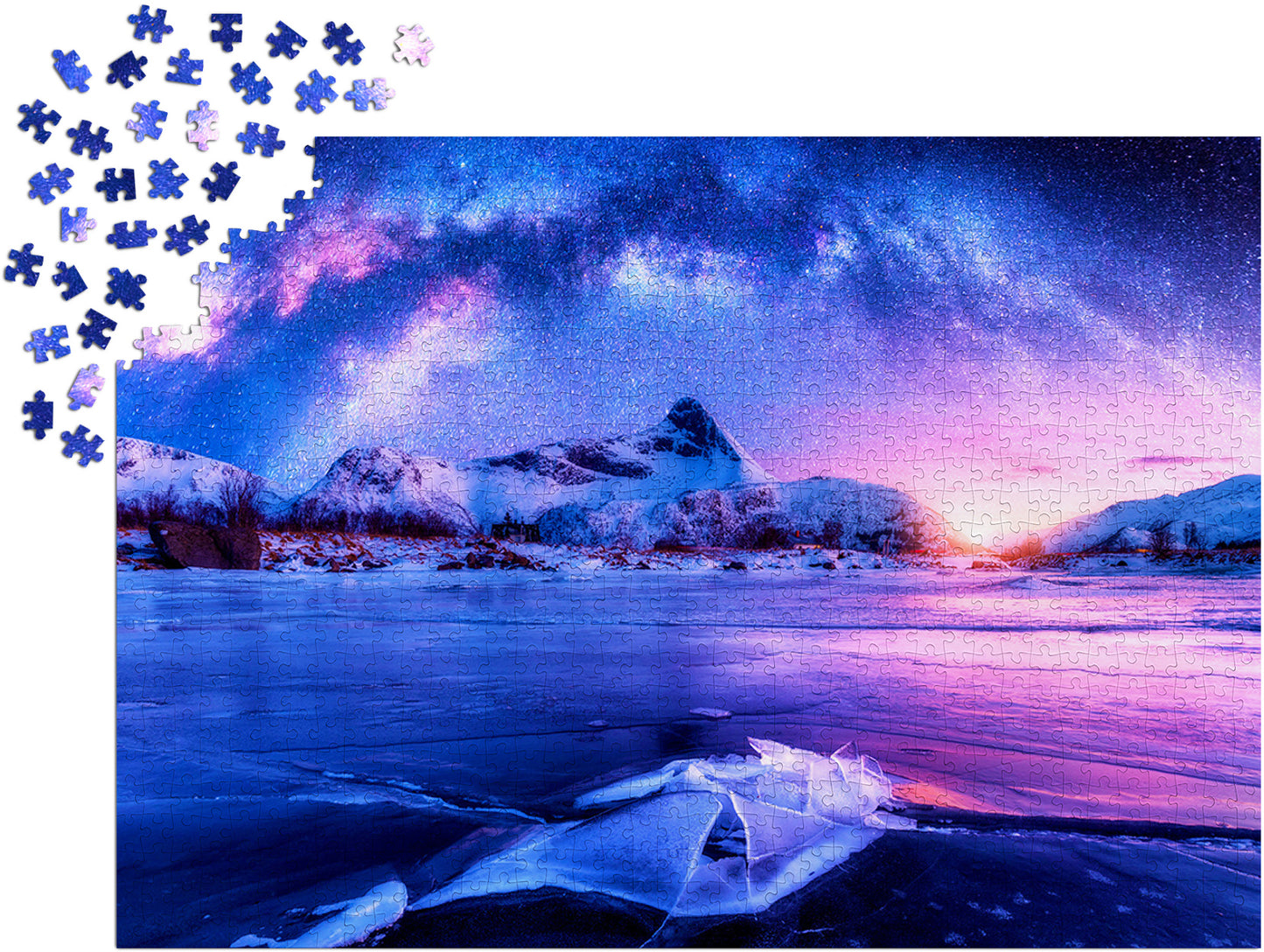 1000 Pieces Jigsaw Puzzle - Milky Way over Lofoten Island (1374)