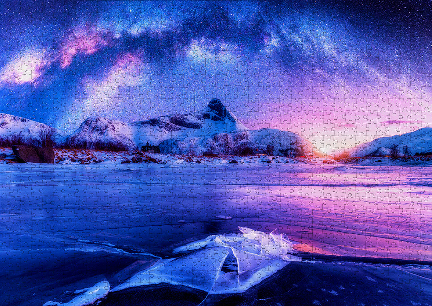 1000 Pieces Jigsaw Puzzle - Milky Way over Lofoten Island (1374)