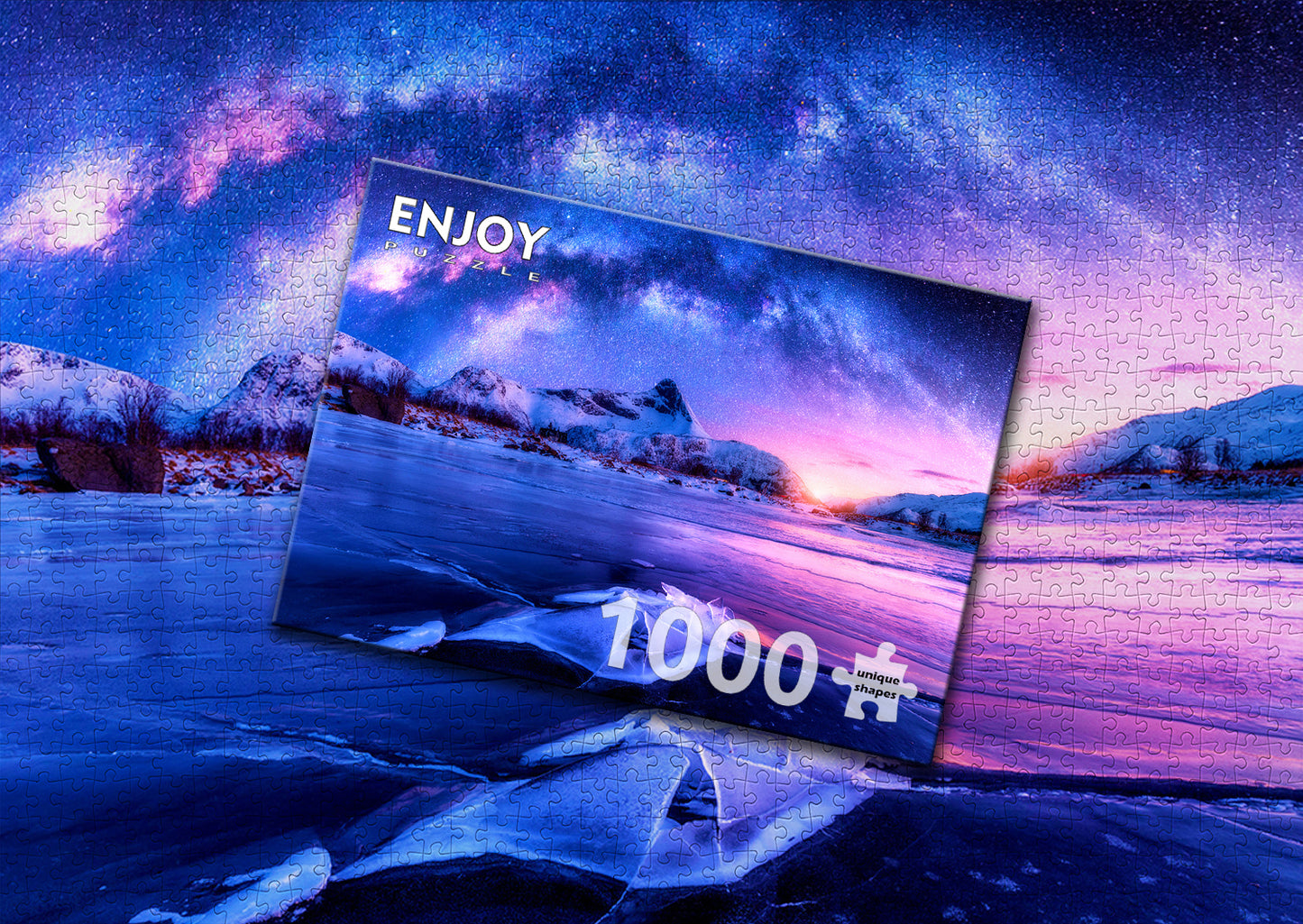 1000 Pieces Jigsaw Puzzle - Milky Way over Lofoten Island (1374)