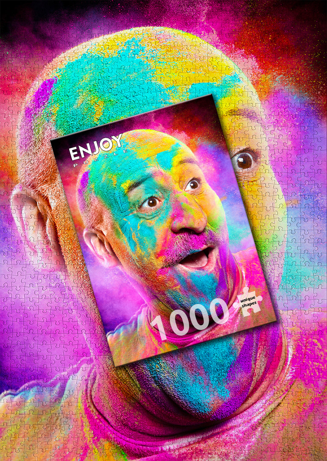 1000 Pieces Jigsaw Puzzle - Bald Man Laughing (1377)