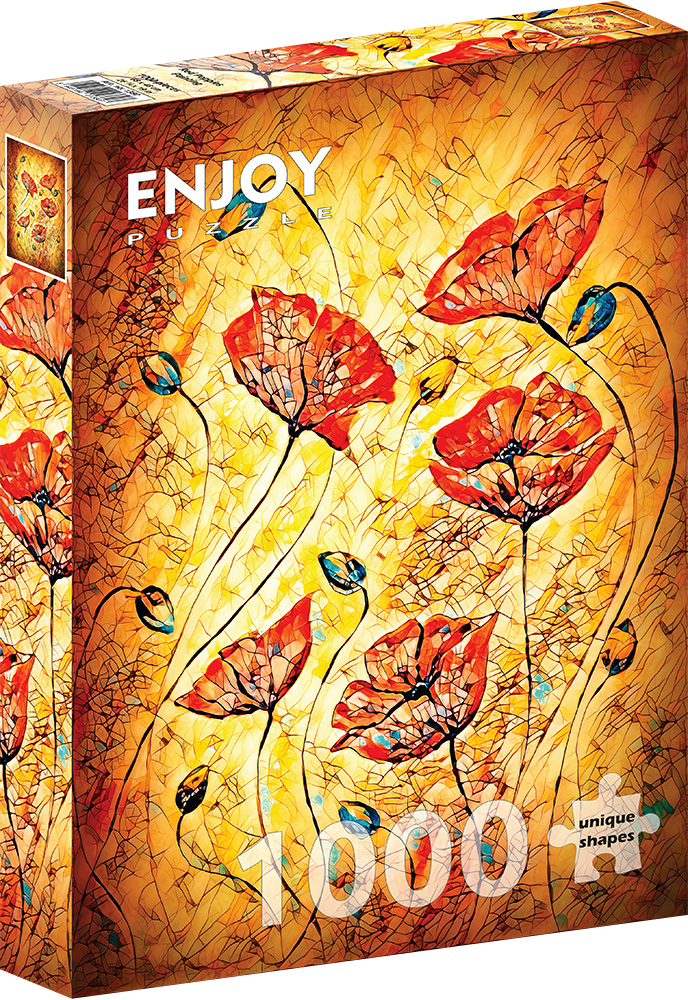1000 Pieces Jigsaw Puzzle - Red Poppies Painting (1380)