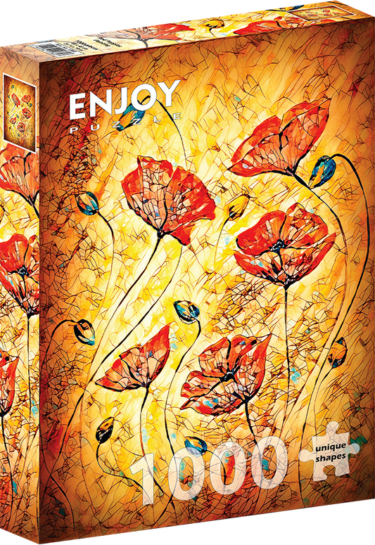 1000 Pieces Jigsaw Puzzle - Red Poppies Painting (1380)