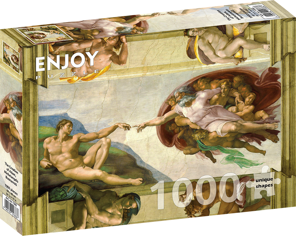 1000 Pieces Jigsaw Puzzle - Michelangelo Buonarroti: The Creation of Adam (1383)