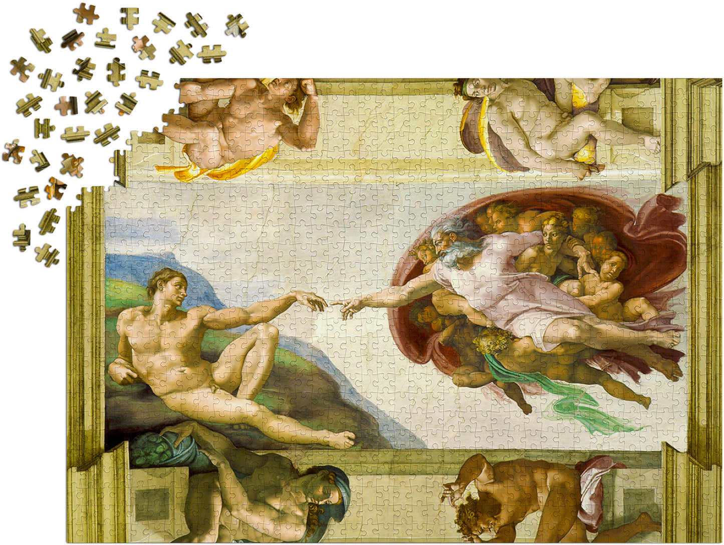 1000 Pieces Jigsaw Puzzle - Michelangelo Buonarroti: The Creation of Adam (1383)