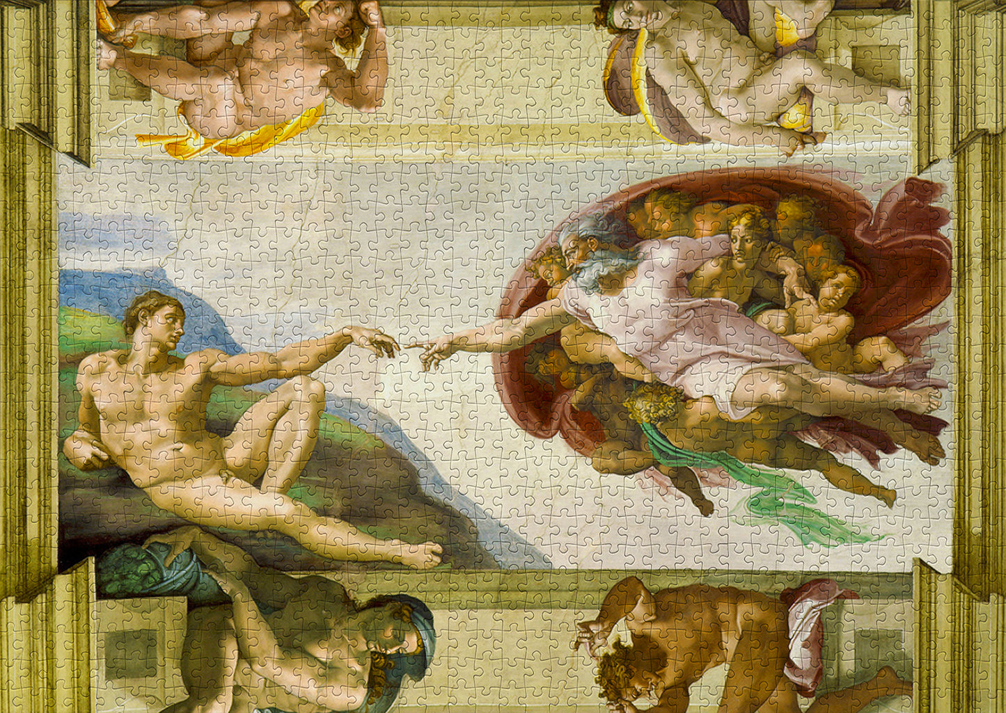 1000 Pieces Jigsaw Puzzle - Michelangelo Buonarroti: The Creation of Adam (1383)