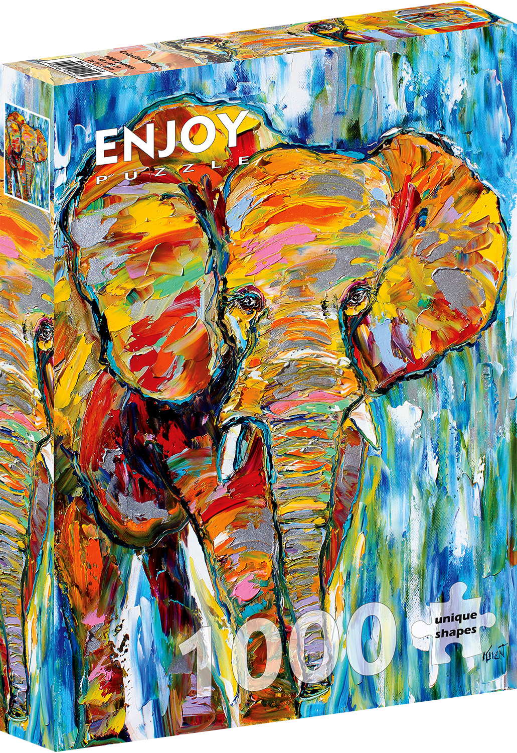 1000 Pieces Jigsaw Puzzle - Colorful Elephant (1413)