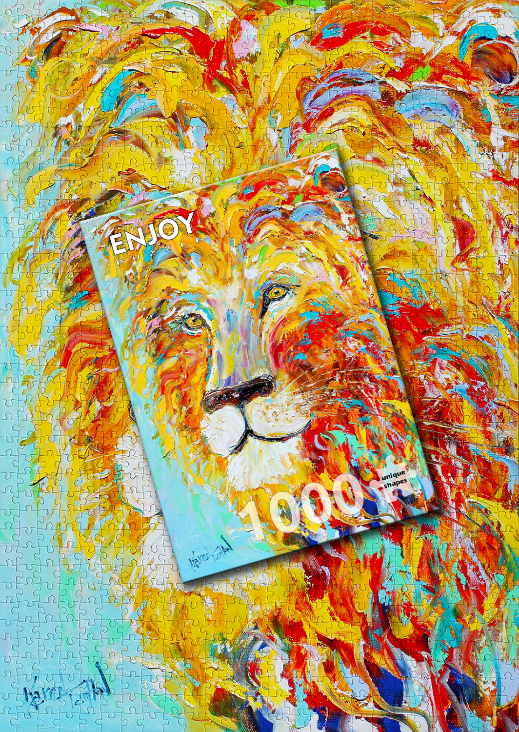 1000 Pieces Jigsaw Puzzle - Colorful Lion (1416)
