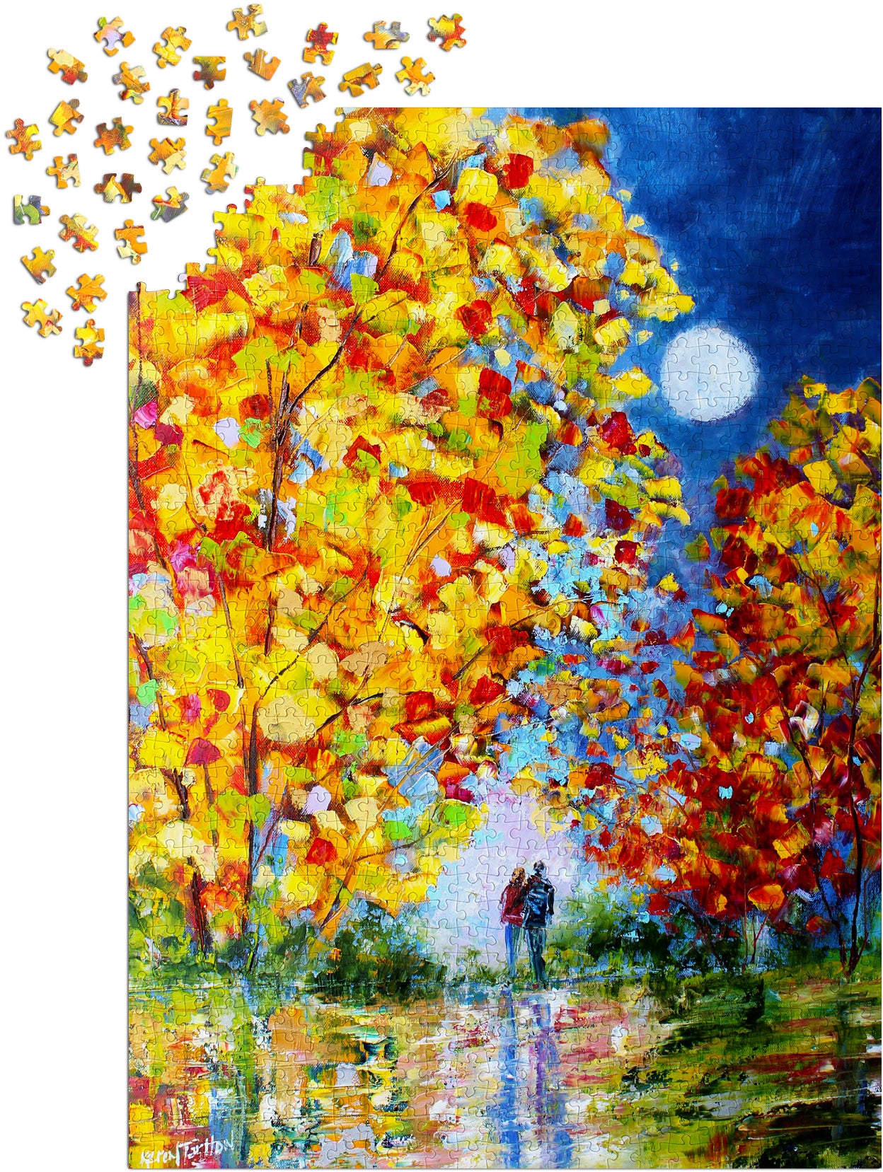 1000 Pieces Jigsaw Puzzle - Autumn Moon (1419)