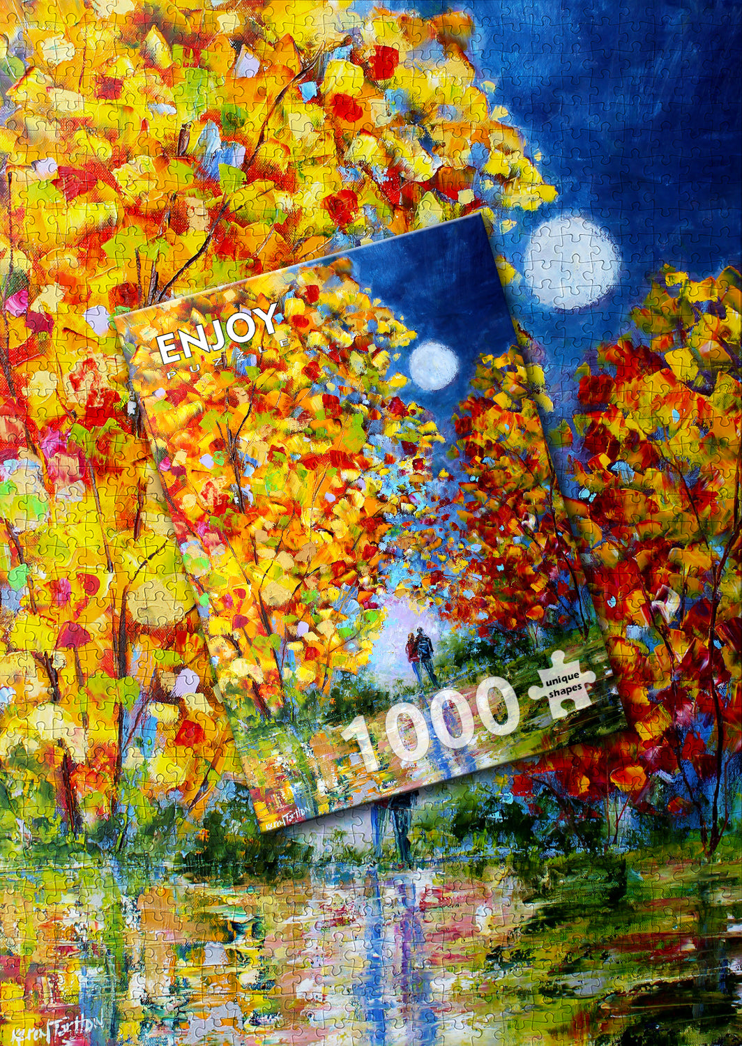 1000 Pieces Jigsaw Puzzle - Autumn Moon (1419)