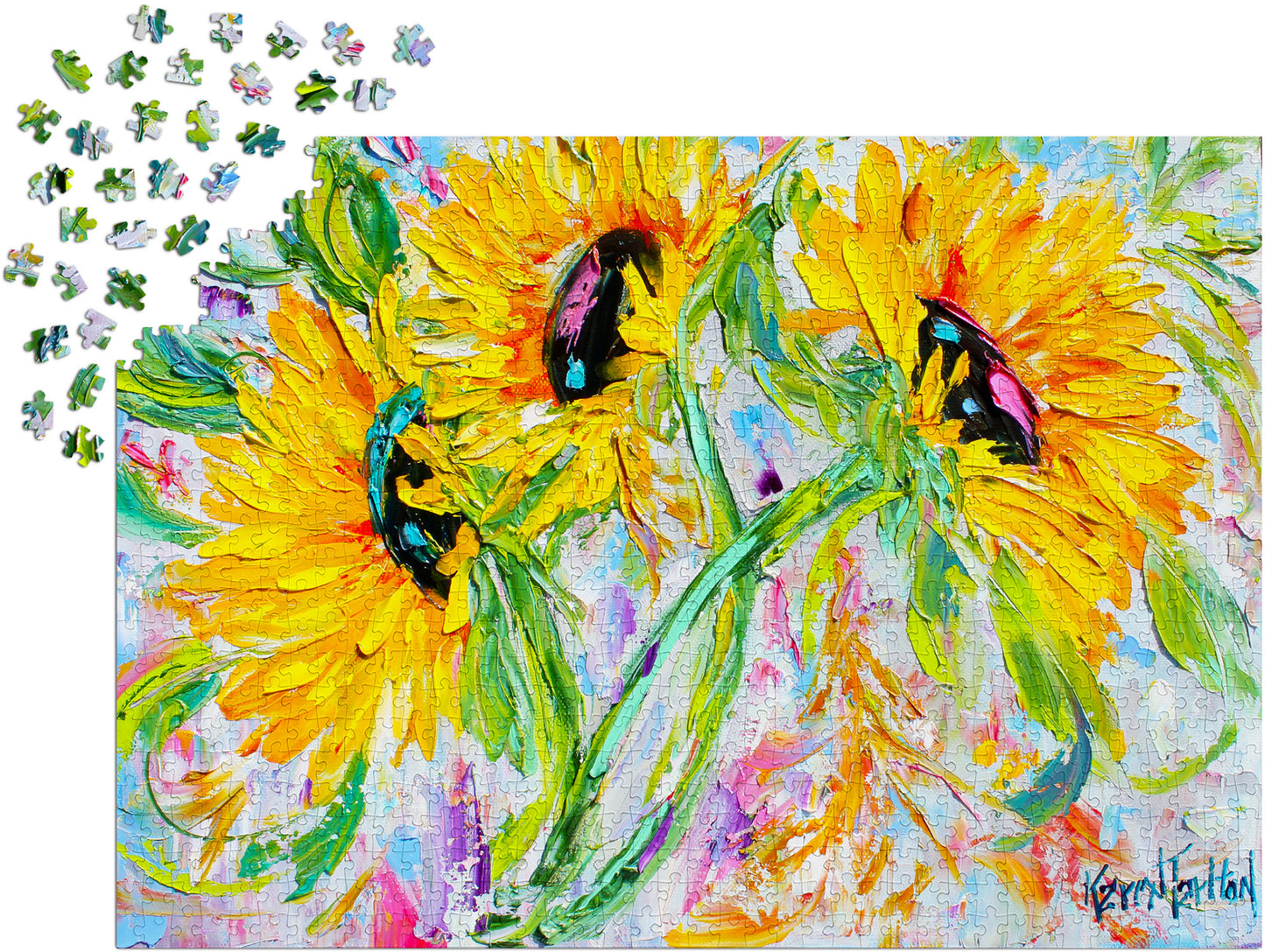 1000 Pieces Jigsaw Puzzle - Sunflower Joy (1443)