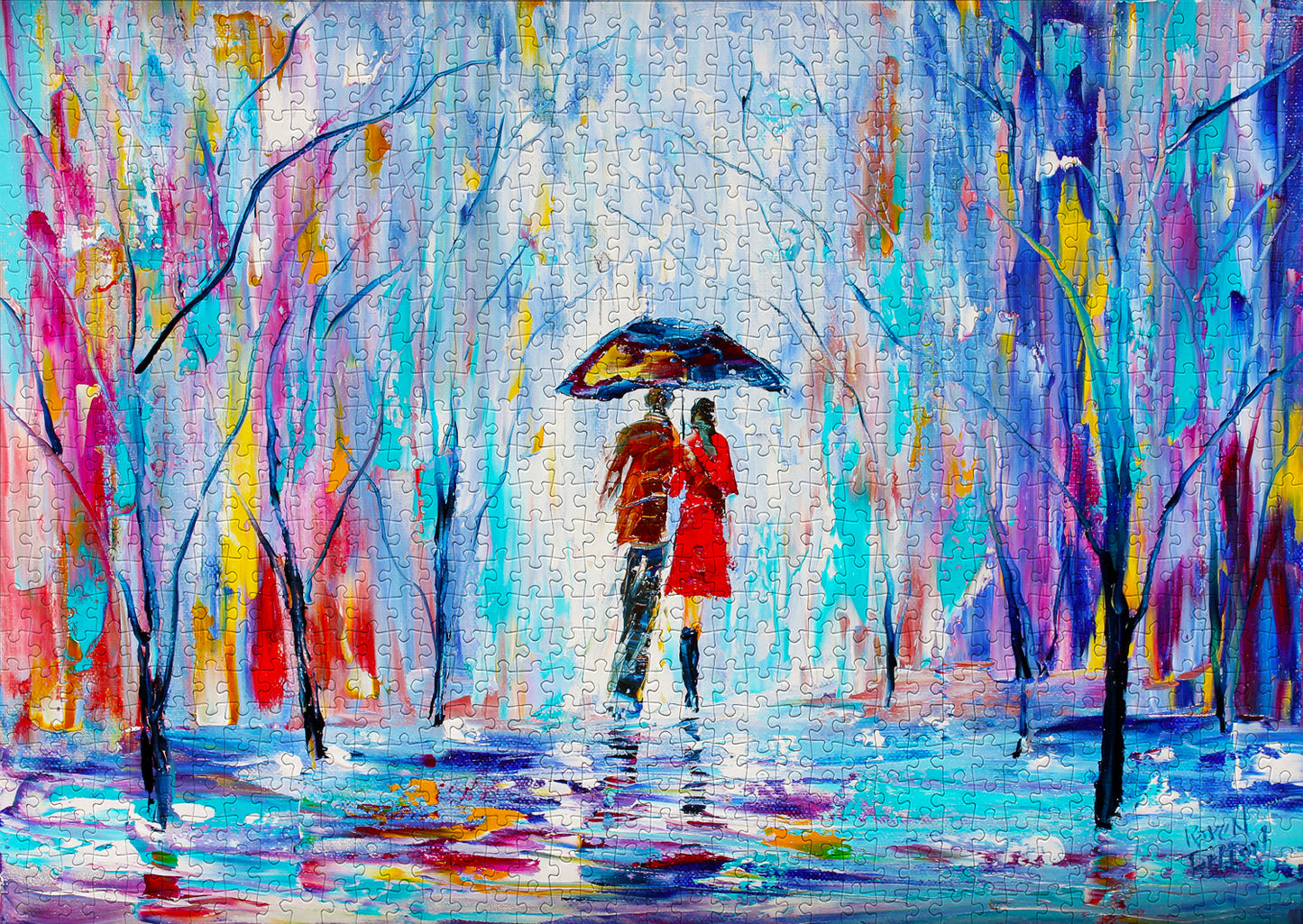 1000 Pieces Jigsaw Puzzle - Rainy Love (1446)