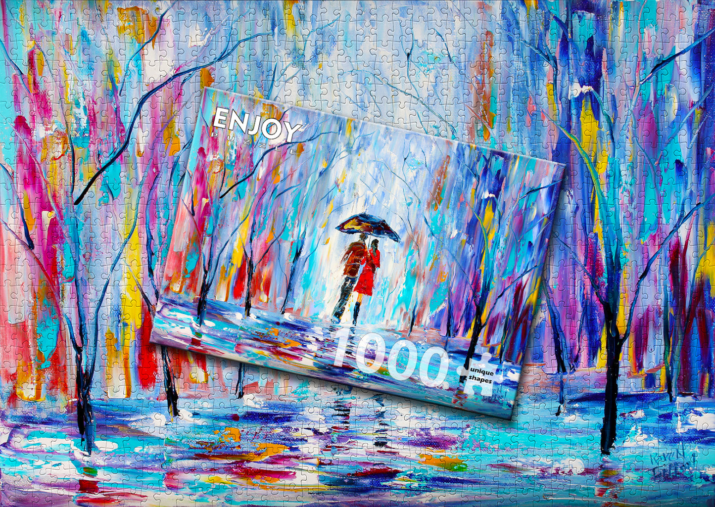 1000 Pieces Jigsaw Puzzle - Rainy Love (1446)