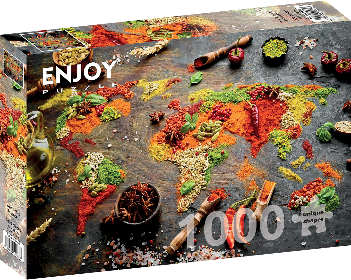 1000 Pieces Jigsaw Puzzle - World Map in Spices (1461)