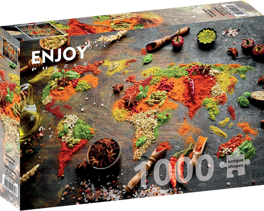 1000 Pieces Jigsaw Puzzle - World Map in Spices (1461)