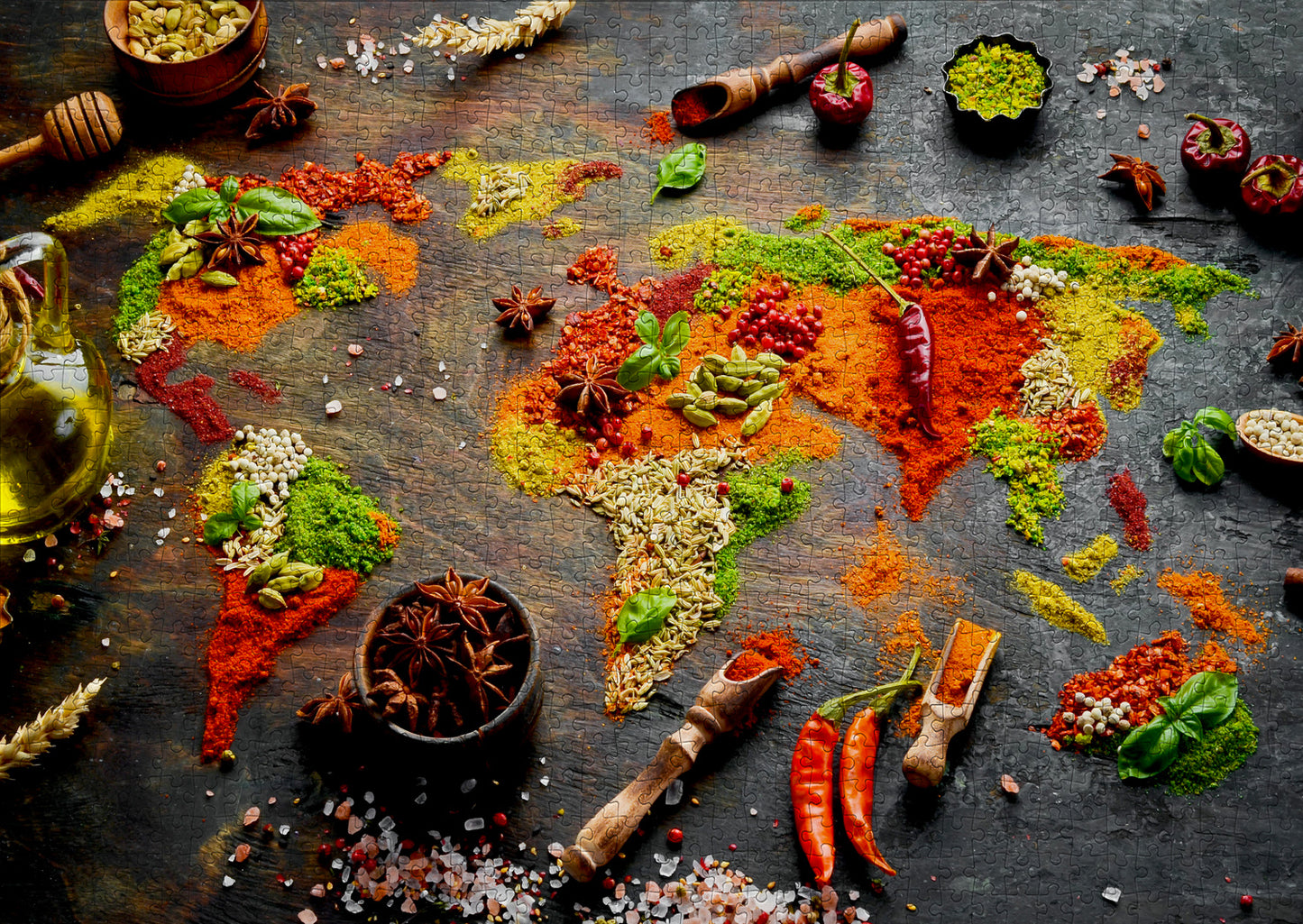 1000 Pieces Jigsaw Puzzle - World Map in Spices (1461)